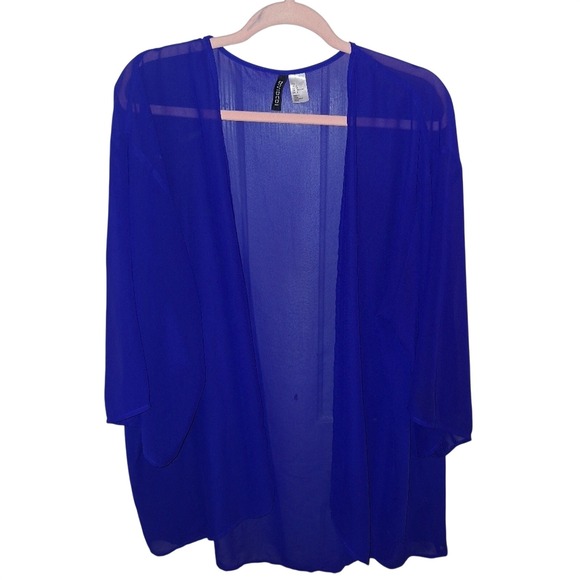 H&M Other - Electric Blue Sheer Cover Size Large‎ Night Out Opera Dress Swim Cover Festival